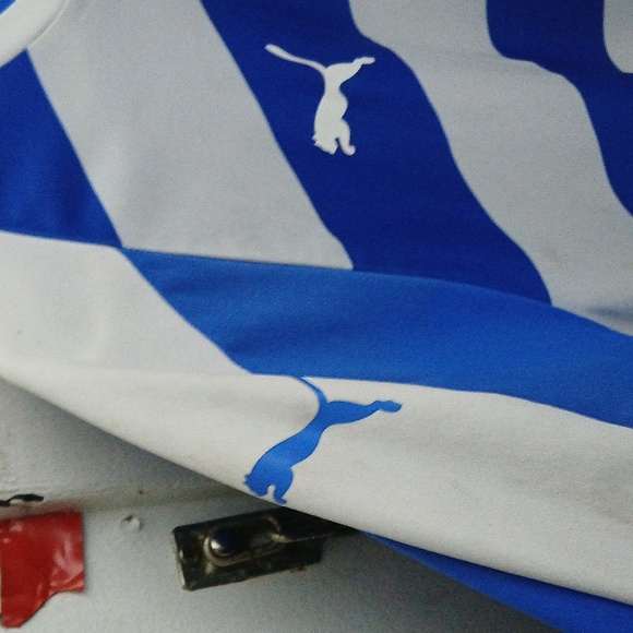 Men's Puma Drycell Costal Football Club Size M 👌 Color Blue White black Jersey - Picture 6 of 17